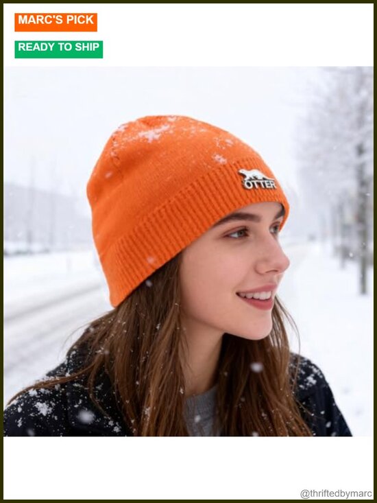 100% Waterproof Windproof Beanie Hat - Fleece Lined Knit Skull Cap for Hiking main image 5